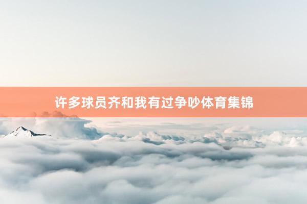 许多球员齐和我有过争吵体育集锦